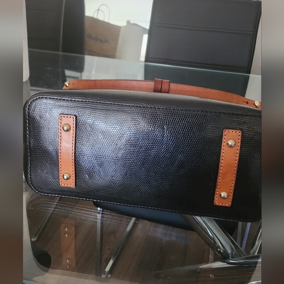 Dooney & Bourke Lilliana Black & Hot Pink Shoulder Tote Bag - Picture 6 of 16